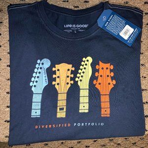 Mens Large Life is Good Short Sleeve T shirt NWT